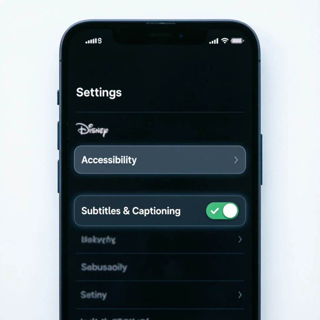 how to turn captions on Disney Plus