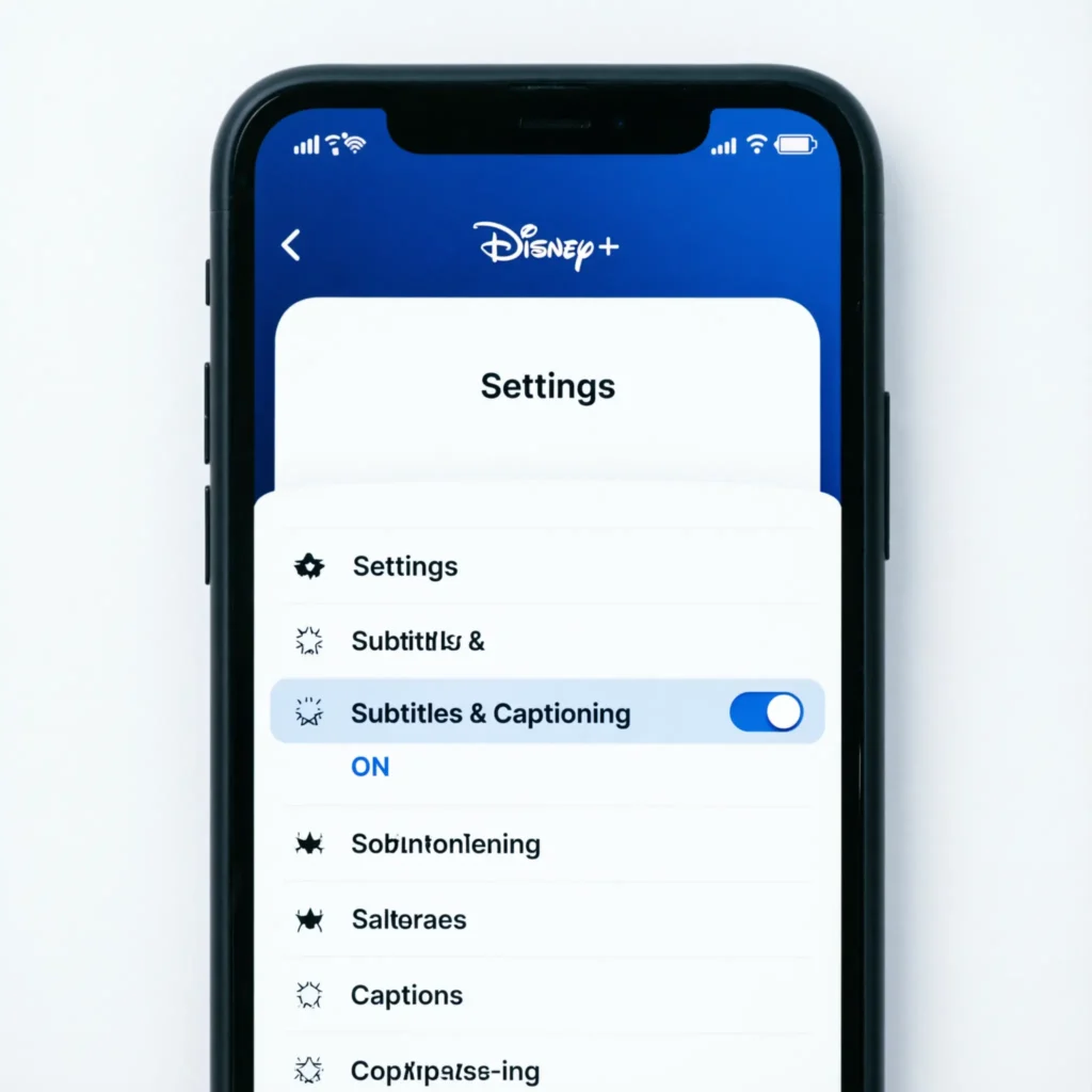 how to turn captions on Disney Plus